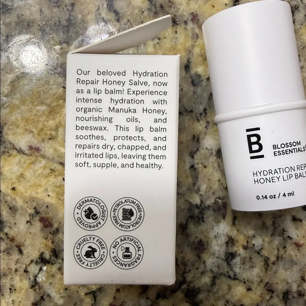 Blossom Essentials Hydration Repair Honey Lip Balm Organic Manuka Sea Buckthorn